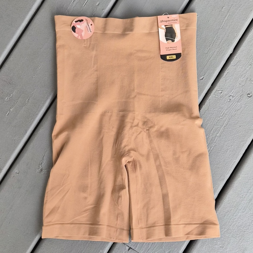 Shapermint Essentials High Waisted‎ Shaper Shorts 4XL 22 Nude NWT Slimmer Smooth